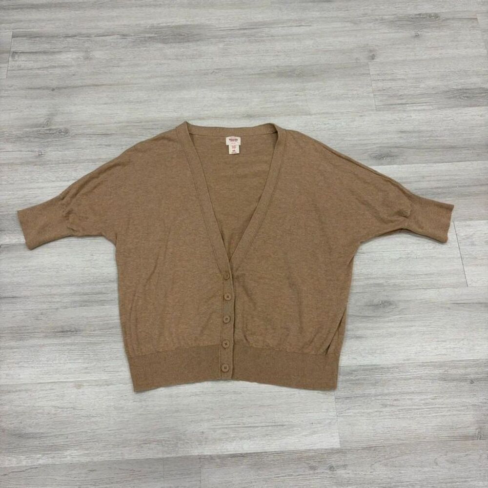 Mossimo Short Sleeve Cardigan 100 Cotton XXL Fisherman Granola Coastal Grandma